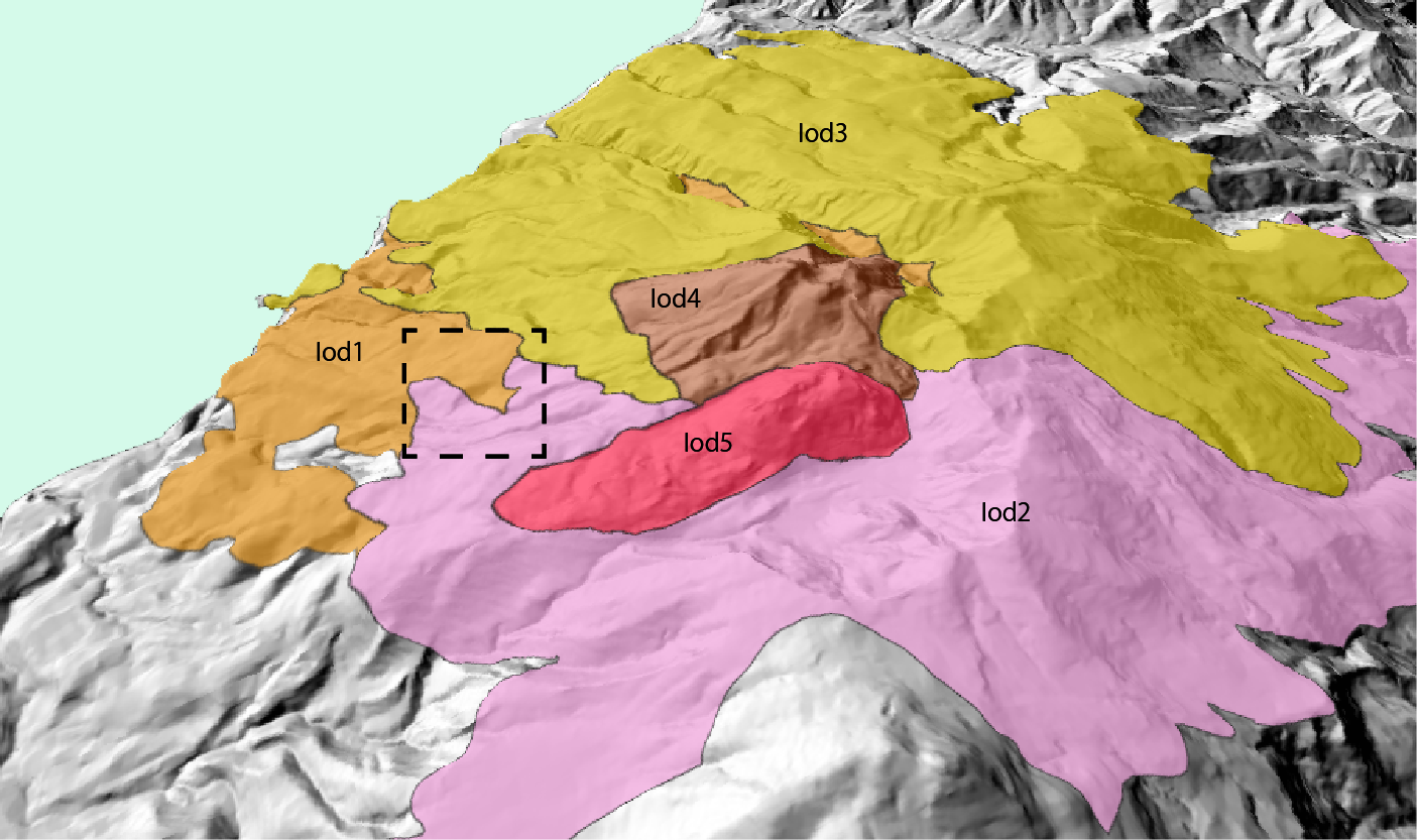 知床硫黄山山頂付近の地質