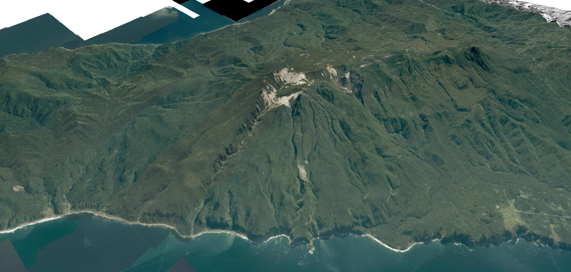 知床硫黄山の3D画像