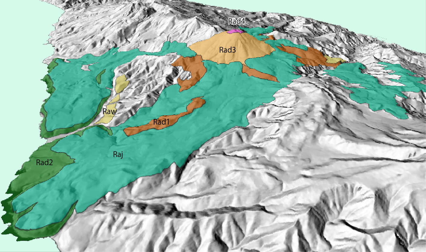 知床硫黄山の3D地質図