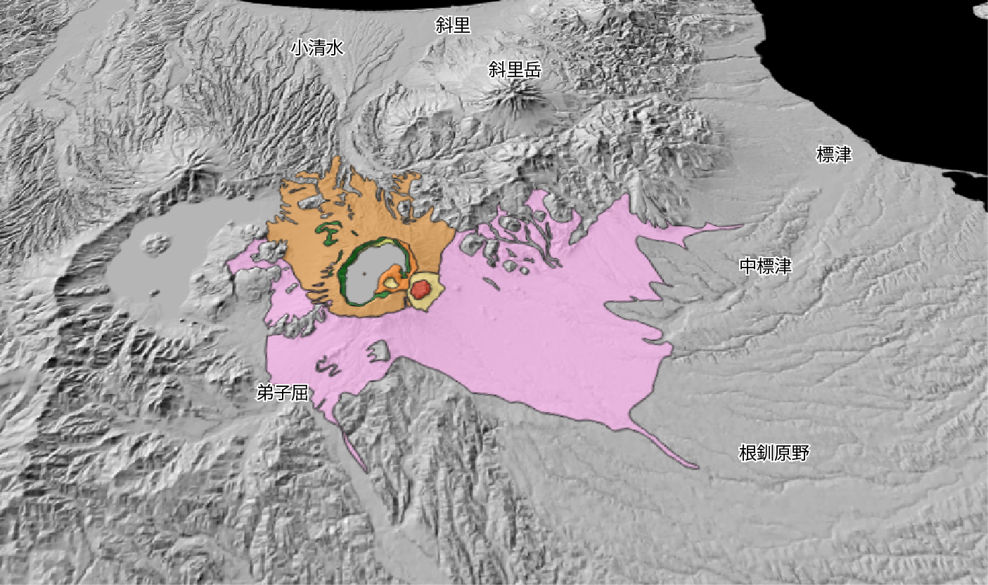 摩周の3D地質図