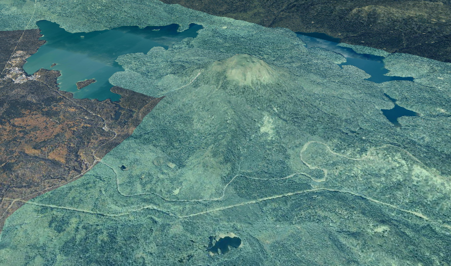 雄阿寒岳の3D画像