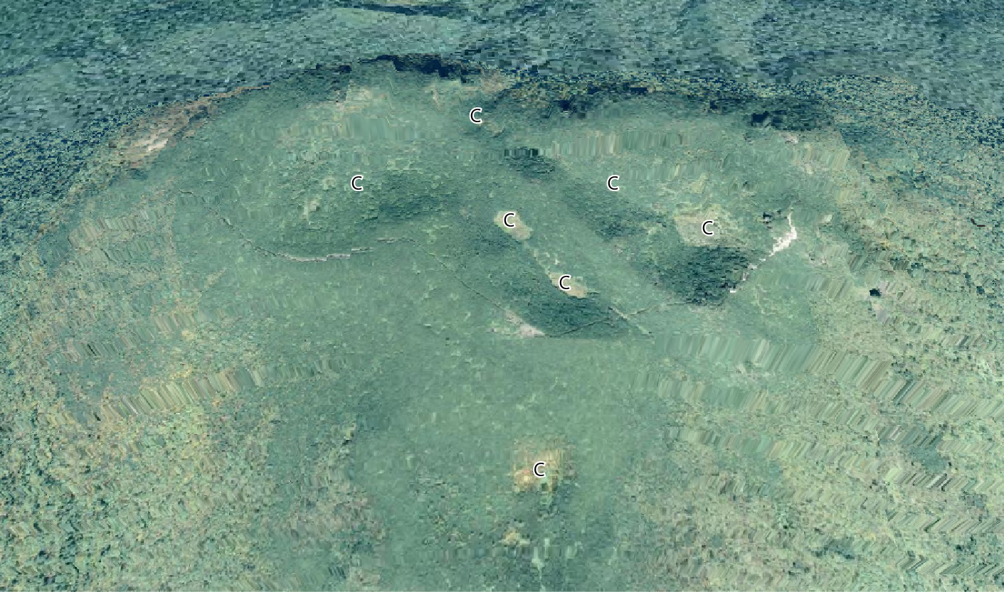 雄阿寒岳の3D画像