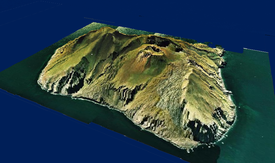 渡島大島の3D画像