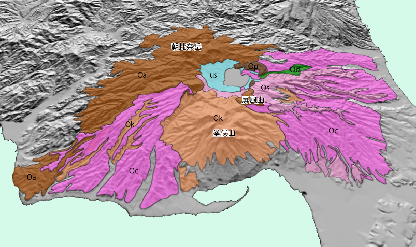 恐山の3D地質図