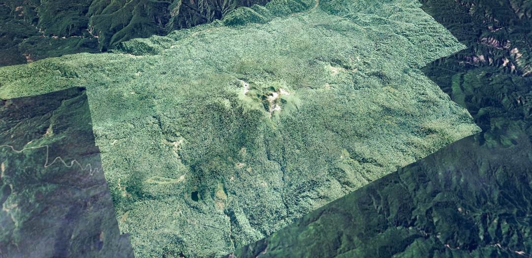 秋田焼山の3D画像