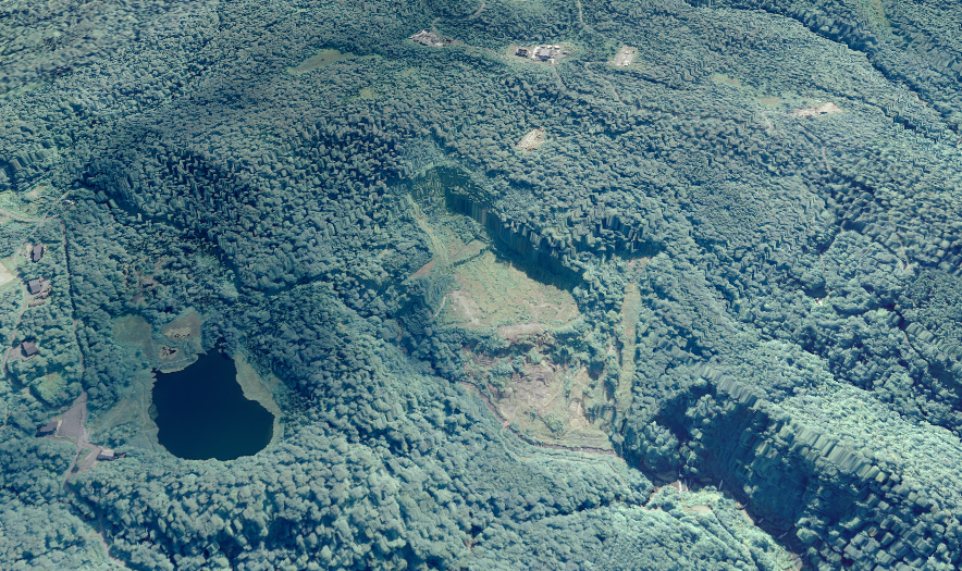 秋田焼山の3D画像