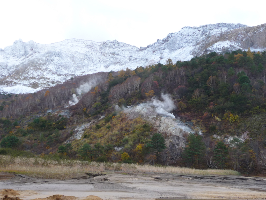 磐梯山銅沼付近の噴気
