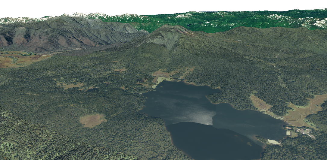 燧ヶ岳の3D画像