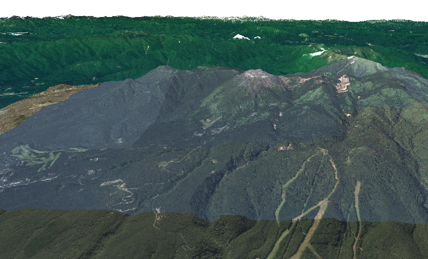那須岳の3D画像