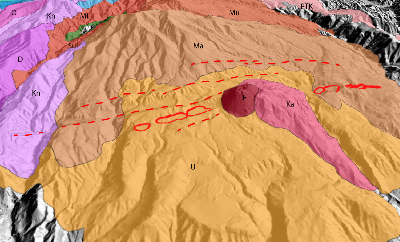 高原山の3D地質図