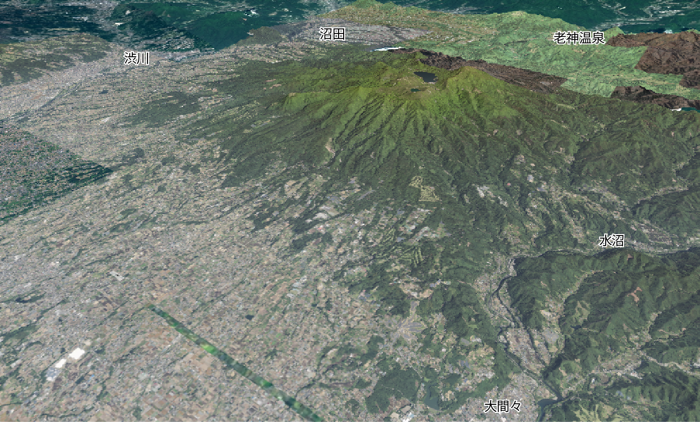 赤城山の3D画像