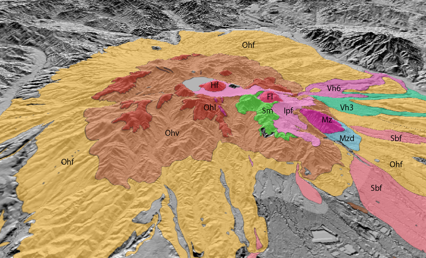 榛名山の3D地質図