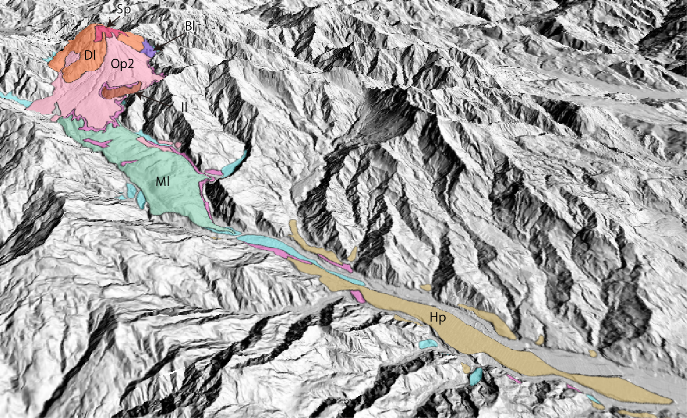 新潟焼山の3D地質図