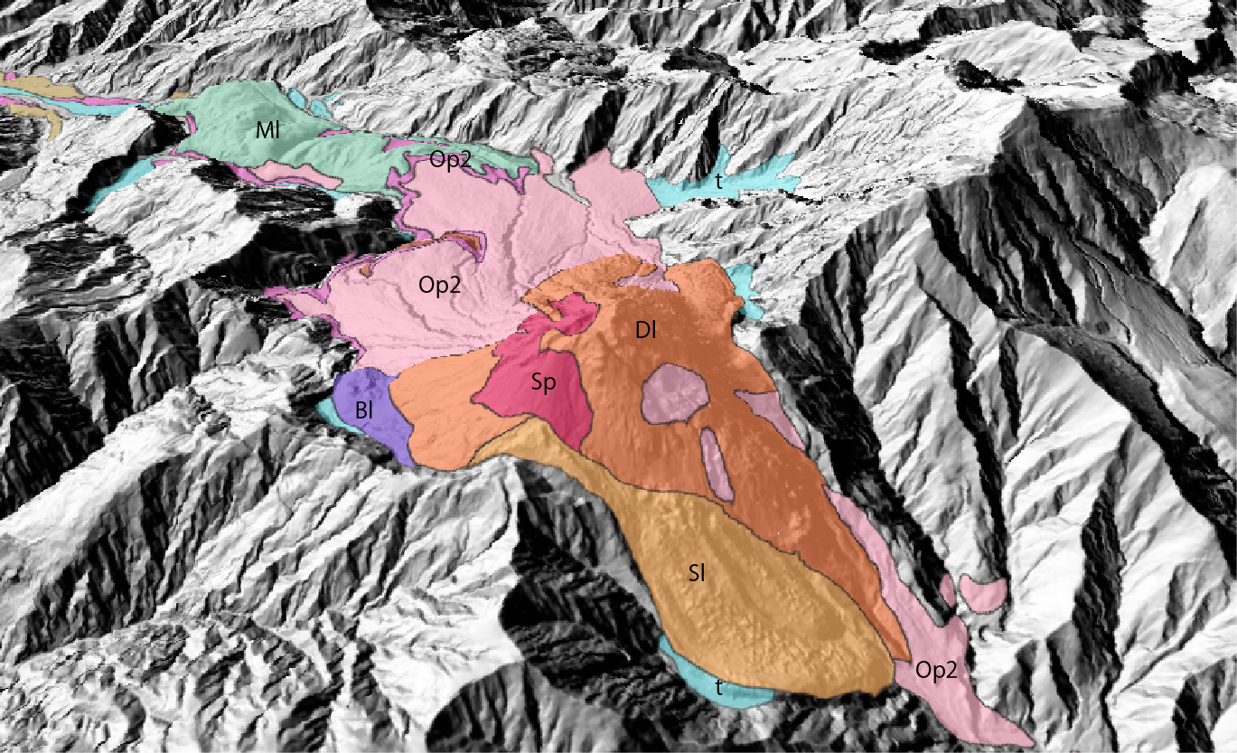 新潟焼山の3D地質図