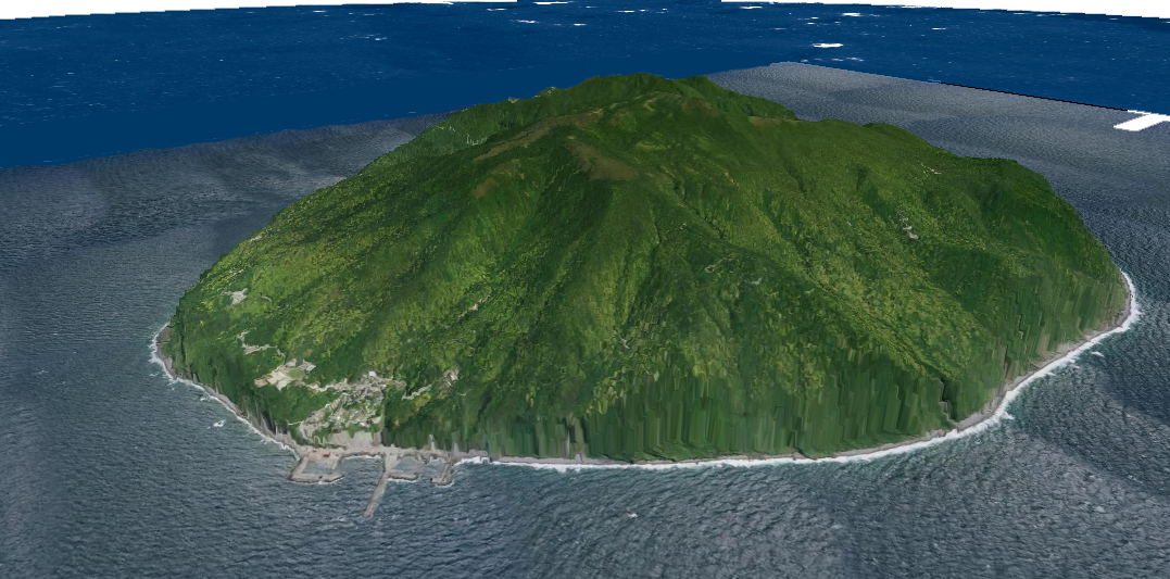 御蔵島の3D画像
