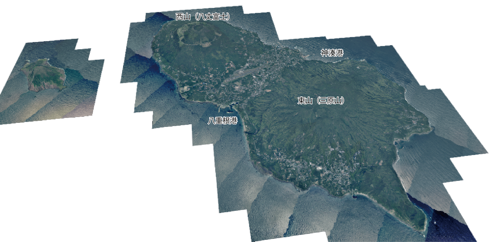 八丈島の3D画像