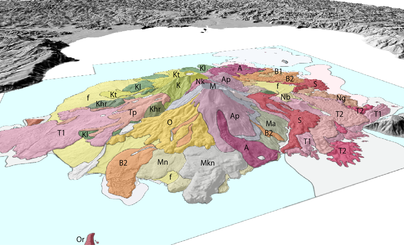 桜島の3D地質図