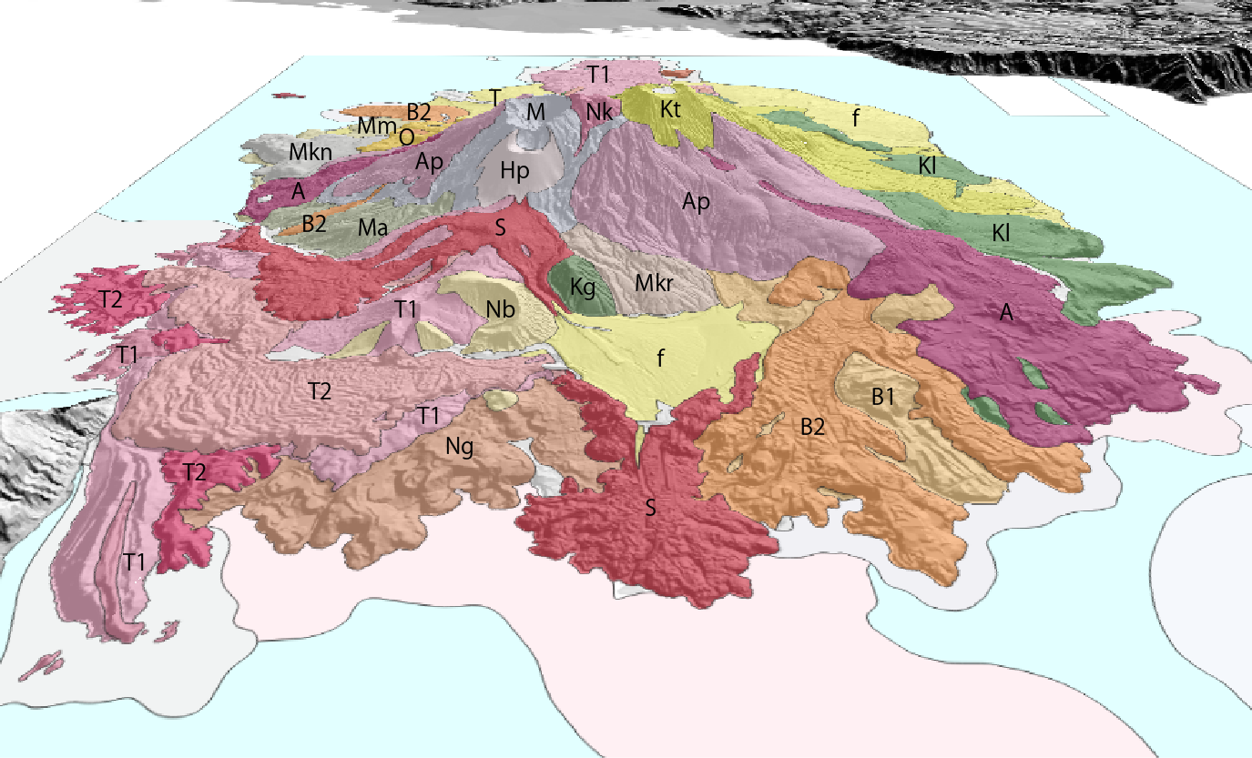 桜島の3D地質図